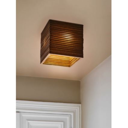 Ledvance - Kattovalo DECOR CARDBOARD 1xE27/15W/230V 25x25 cm