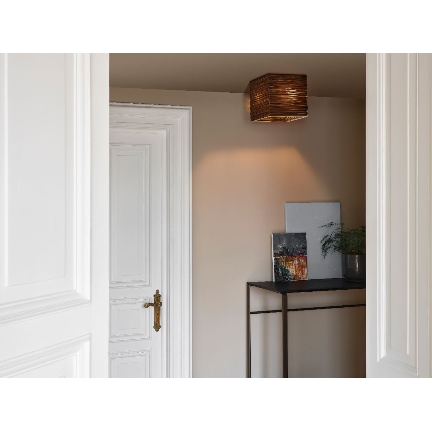 Ledvance - Kattovalo DECOR CARDBOARD 1xE27/15W/230V 25x25 cm
