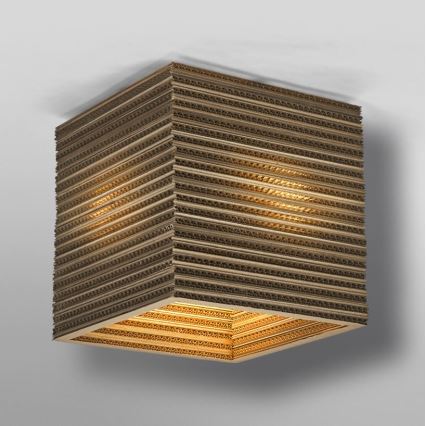 Ledvance - Kattovalo DECOR CARDBOARD 1xE27/15W/230V 25x25 cm