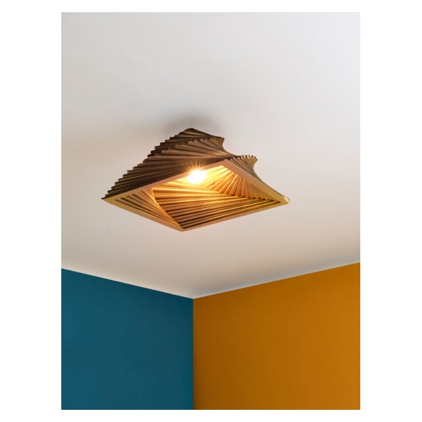 Ledvance - Kattovalo DECOR CARDBOARD 1xE27/15W/230V 40x40 cm