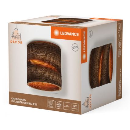 Ledvance - Kattovalo DECOR CARDBOARD 1xE27/15W/230V halkaisija 25 cm