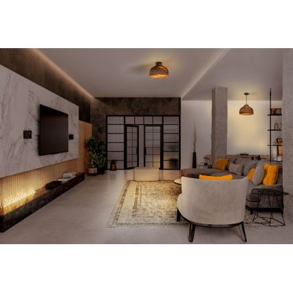 Ledvance - Kattovalo DECOR CARDBOARD 1xE27/15W/230V halkaisija 36 cm