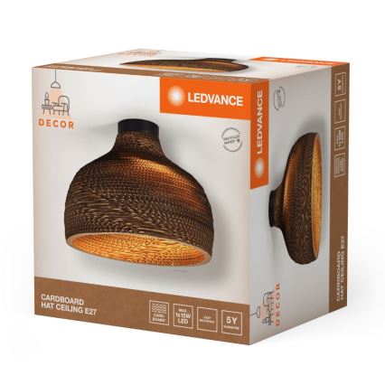 Ledvance - Kattovalo DECOR CARDBOARD 1xE27/15W/230V halkaisija 36 cm