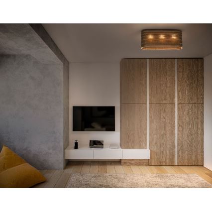 Ledvance - Kattovalo DECOR CARDBOARD 3xE27/15W/230V