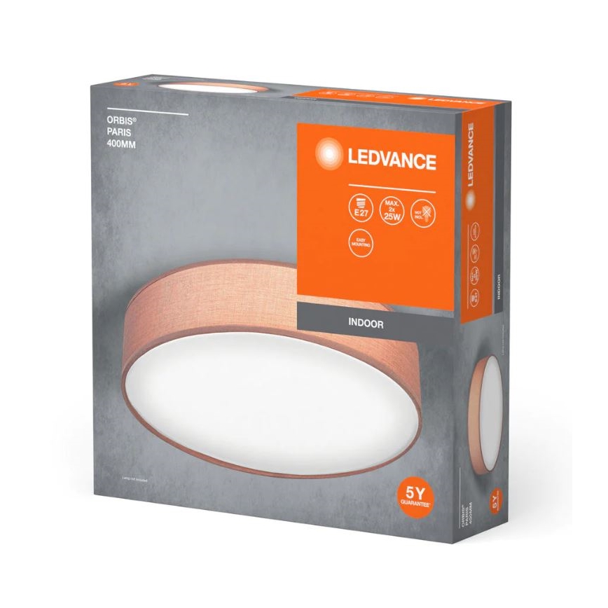 Ledvance - Kattovalo ORBIS PARIISI 2xE27/25W/230V ruskea
