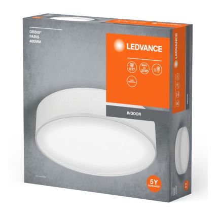 Ledvance - Kattovalo ORBIS PARIISI 2xE27/25W/230V valkoinen