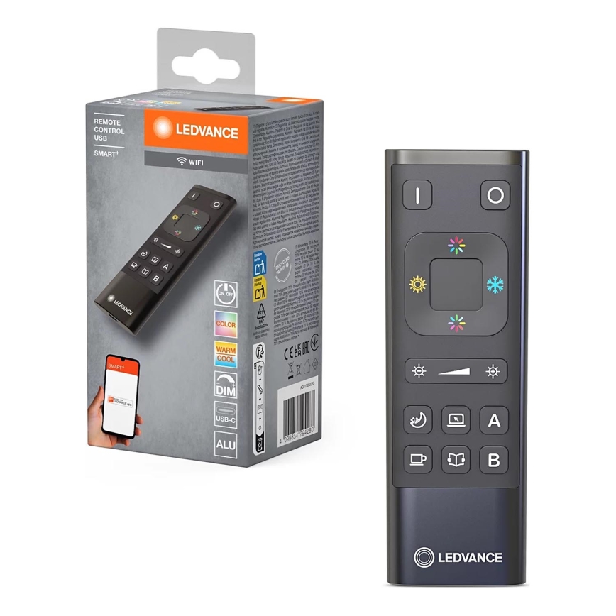 Ledvance - Kaukosäädin SMART+ Wi-Fi 6600 mAh musta