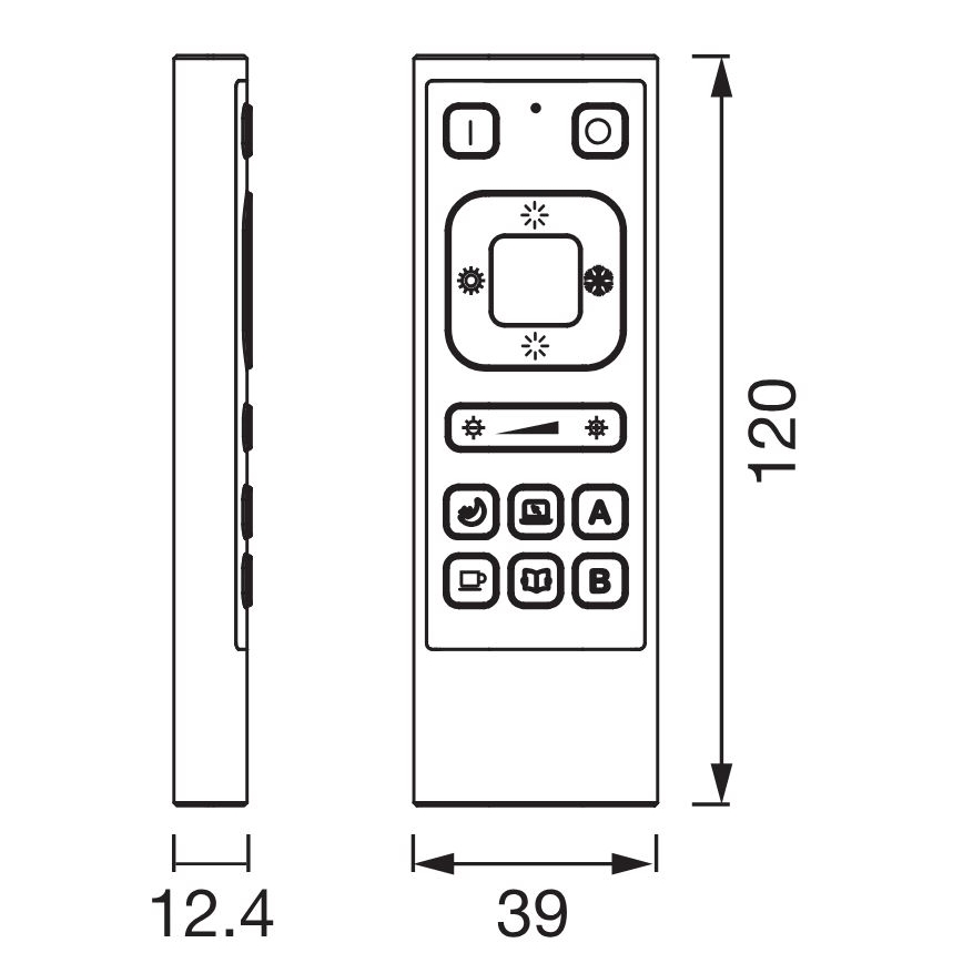 Ledvance - Kaukosäädin SMART+ Wi-Fi 6600 mAh musta