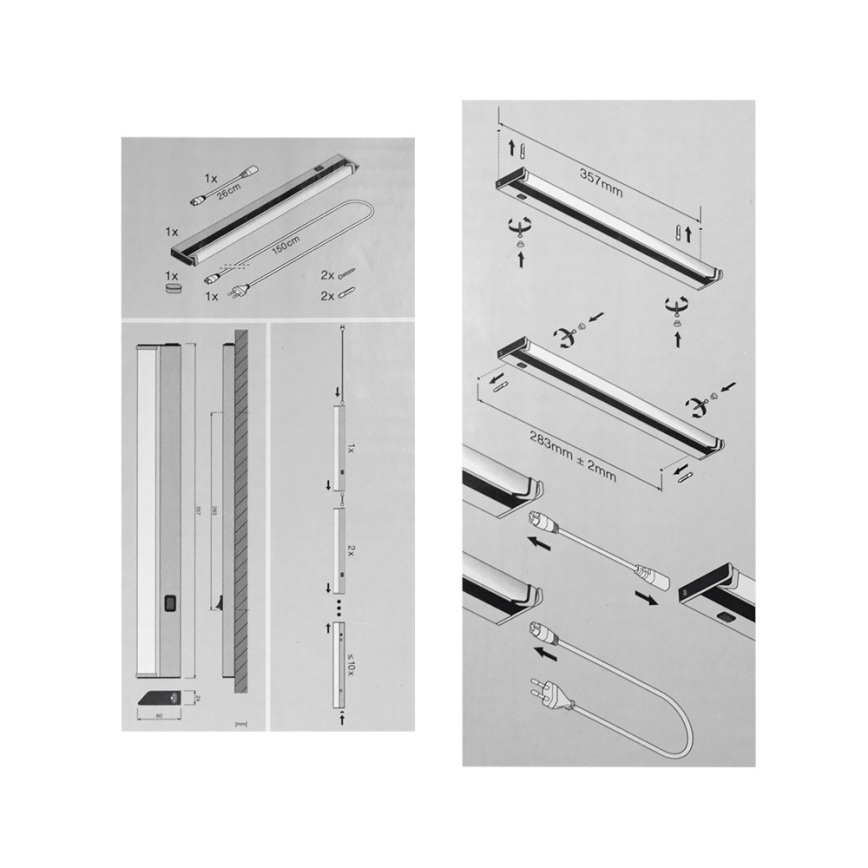 Ledvance - Keittiökaappien alla oleva LED-valo TURN LED/6W/230V