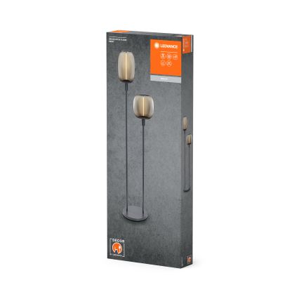 Ledvance - Lampun jalka DECOR STICK 2xE27/40W/230V antrasiitti