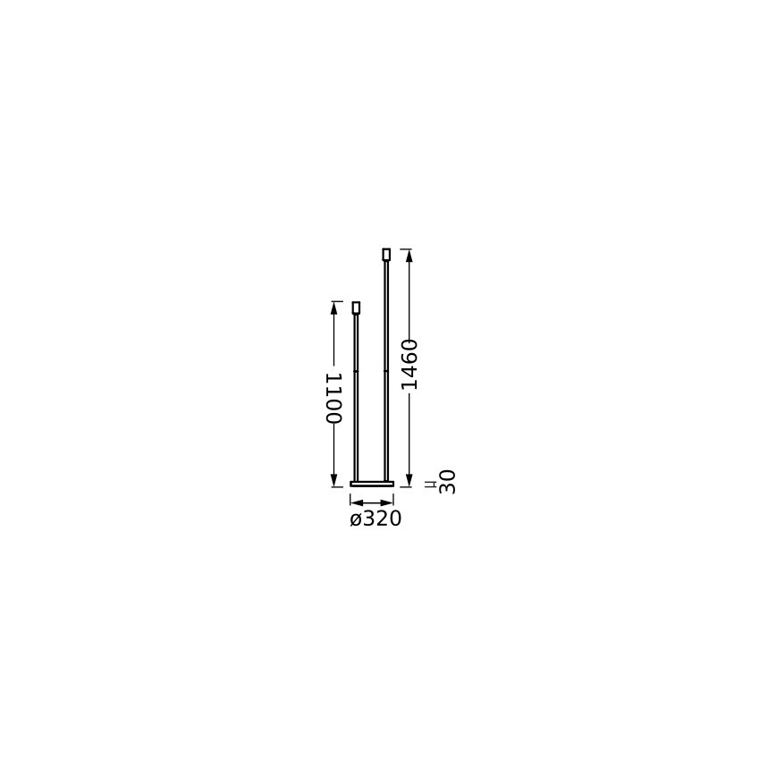 Ledvance - Lampun jalka DECOR STICK 2xE27/40W/230V antrasiitti