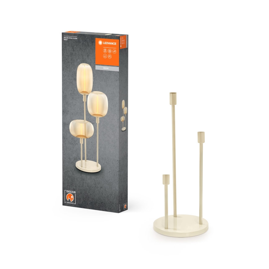 Ledvance - Lampun jalka DECOR STICK 3xE27/40W/230V beige