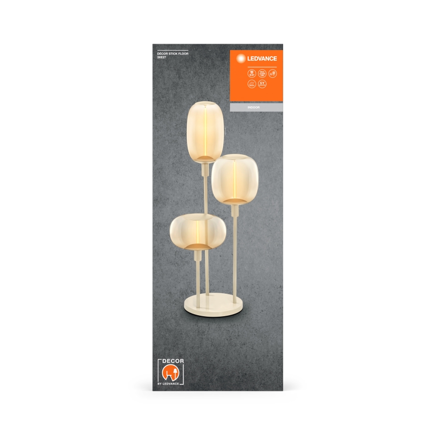 Ledvance - Lampun jalka DECOR STICK 3xE27/40W/230V beige