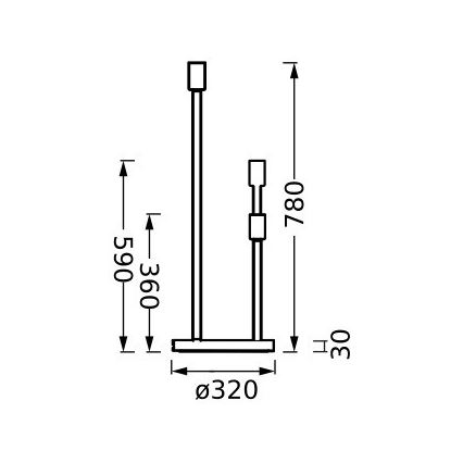 Ledvance - Lampun jalka DECOR STICK 3xE27/40W/230V beige