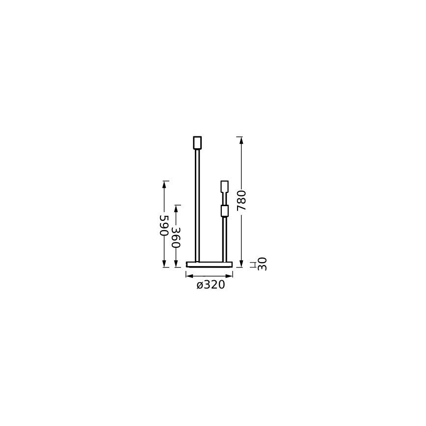 Ledvance - Lampun jalka DECOR STICK 3xE27/40W/230V beige