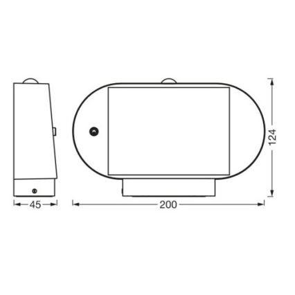 Ledvance-LED aurinkoseinävalaisin sensorilla ENDURA STYLE LED/4W/3,7V IP44