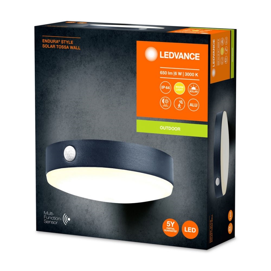 Ledvance-LED aurinkoseinävalaisin sensorilla ENDURA STYLE LED/6W/3,7V IP44