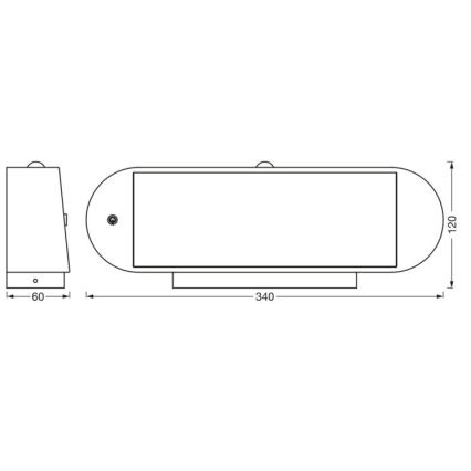 Ledvance-LED aurinkoseinävalaisin sensorilla ENDURA STYLE LED/6W/7,4V IP44