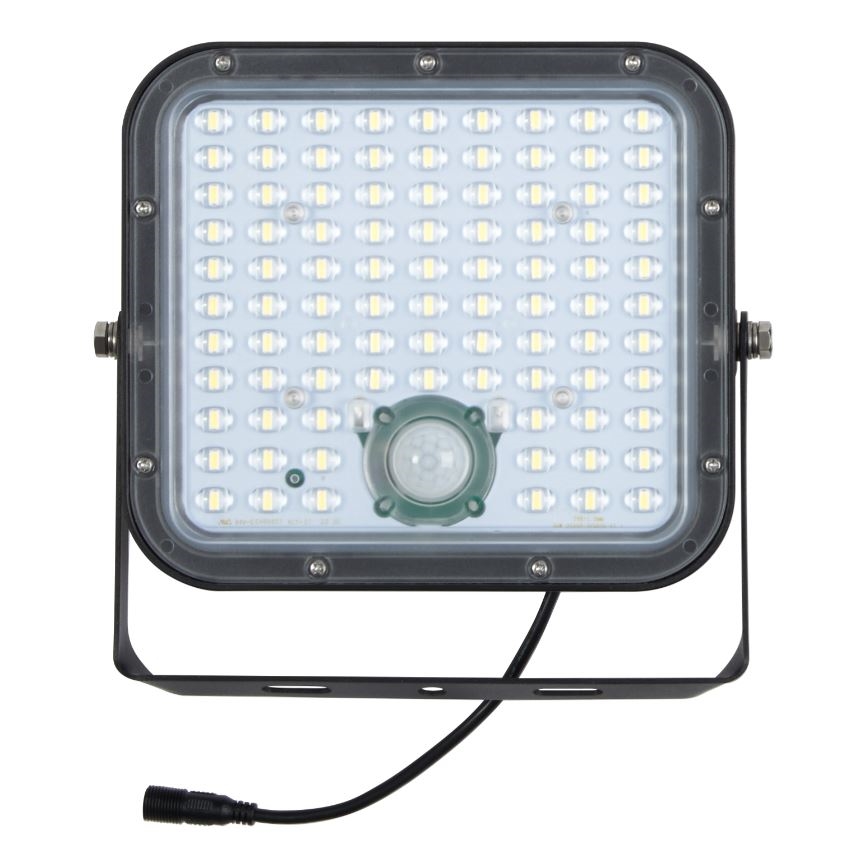 Ledvance - LED Himmennettävä aurinko valonheitin anturilla FLOOD SPLIT LED/30W/6,4V IP65 + kauko-ohjaus