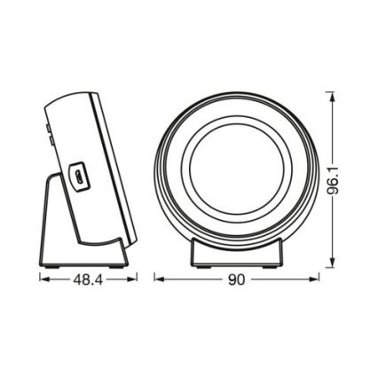 Ledvance-LED Digitaalinen kello taustavalolla NIGHTLUX LED/0,3W/5V 3000/4000/6500K