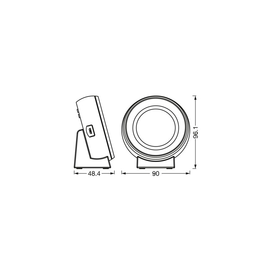 Ledvance-LED Digitaalinen kello taustavalolla NIGHTLUX LED/0,3W/5V 3000/4000/6500K