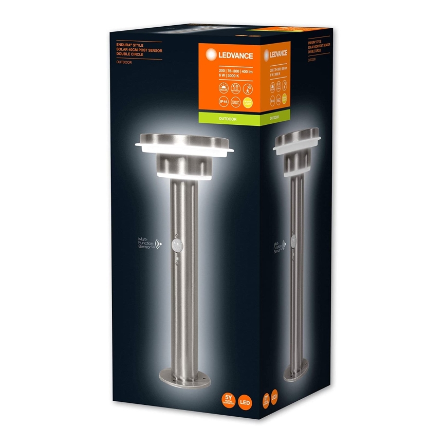 Ledvance - LED Himmennettävä aurinko lamppu anturilla CIRCLE LED/6W/3,2V 2200 mAh IP44