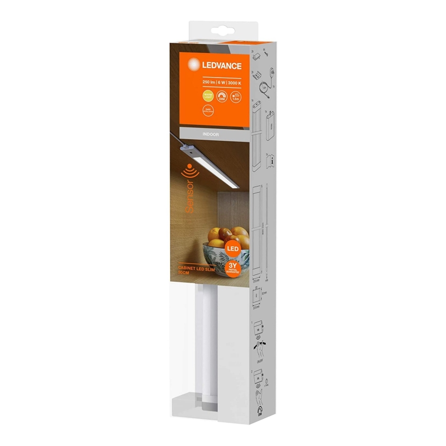 Ledvance - LED Himmennettävä kaapinalusvalaisin anturilla. CABINET LED / 6W / 230V