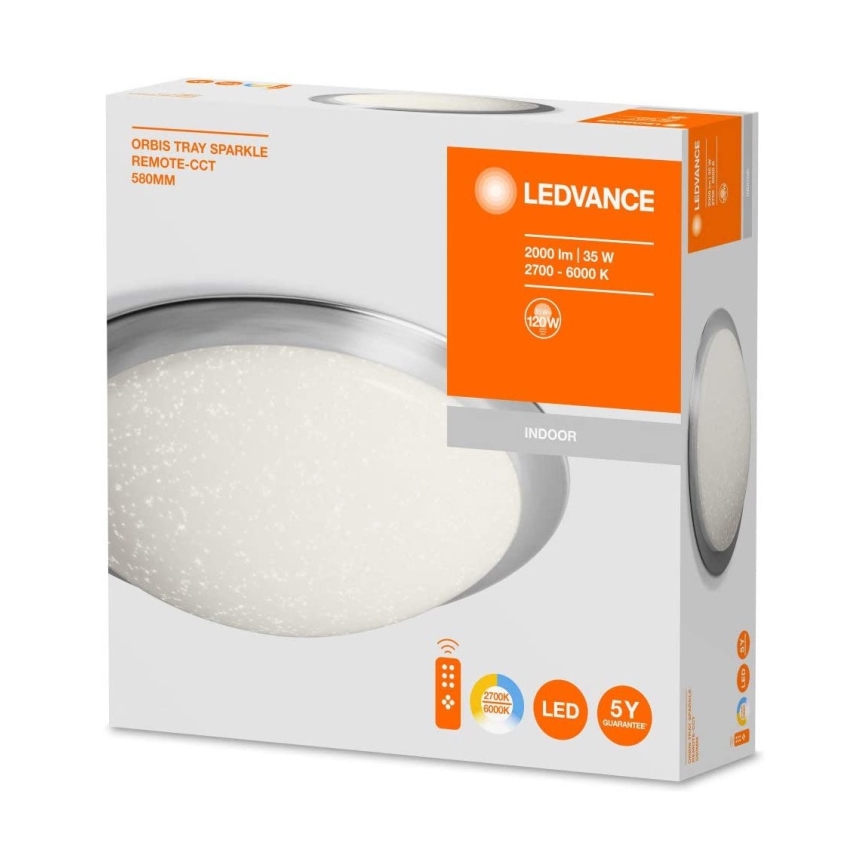 Ledvance - LED-himmennettävä kattovalaisin ORBIS SPARKLE LED / 35W / 230V 2700-6500K + RC