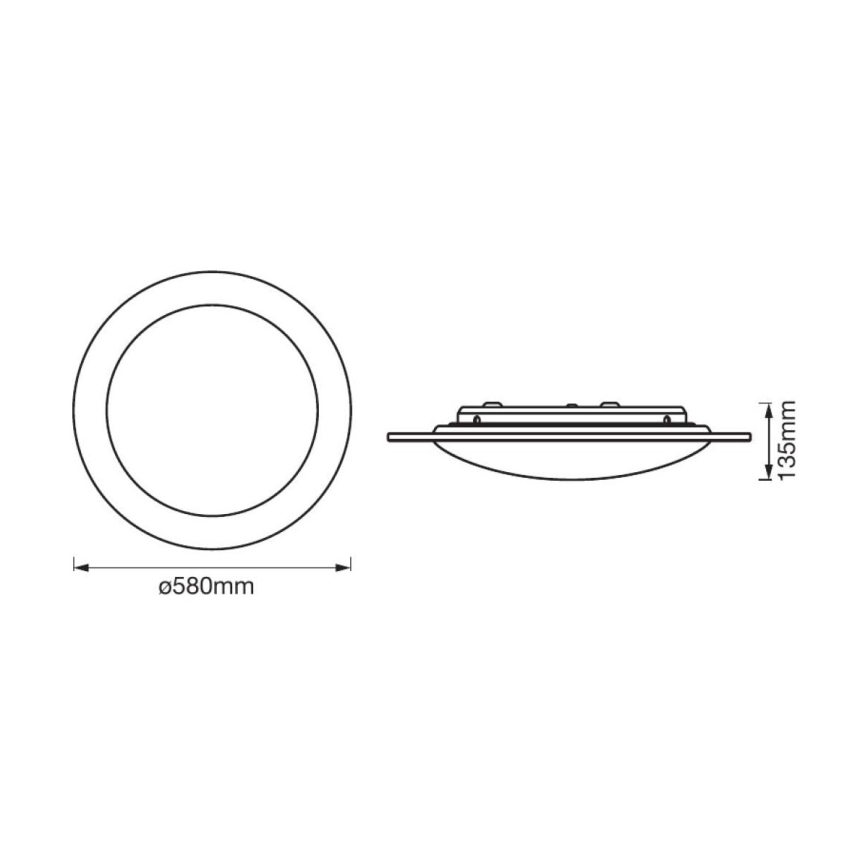 Ledvance - LED-himmennettävä kattovalaisin ORBIS SPARKLE LED / 35W / 230V 2700-6500K + RC