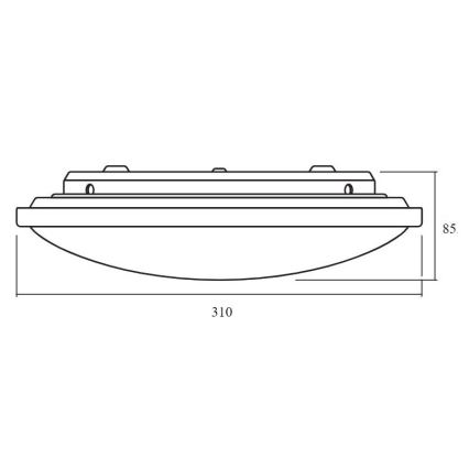 Ledvance - LED Himmennettävä kattovalo ORBIS LED/17W/230V 2700-6500 + kaukosäädin