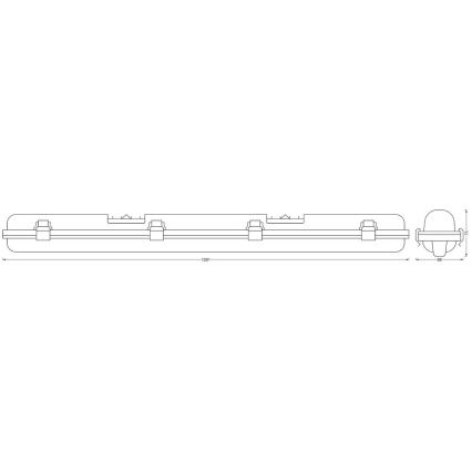 Ledvance - LED Himmennettävä kestävä valo SUBMARINE G13/18W/230V 2700-6500K Wi-Fi IP65
