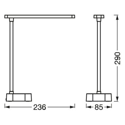 Ledvance - LED Himmennettävä kosketus pöytälamppu PANAN LED/5,2W/5V