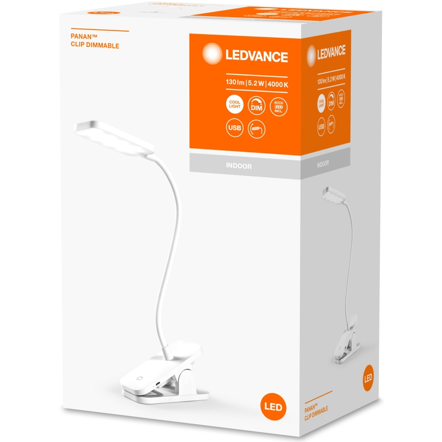 Ledvance - LED Himmennettävä kosketuspöytävalaisin PANAN LED/5,2W/5V 1000 mAh