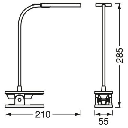 Ledvance - LED Himmennettävä kosketuspöytävalaisin PANAN LED/5,2W/5V 1000 mAh