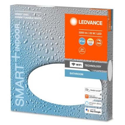 Ledvance - LED Himmennettävä kylpyhuoneen valo SMART+ DISC LED/25W/230V 3000-6500K Wi-Fi IP44