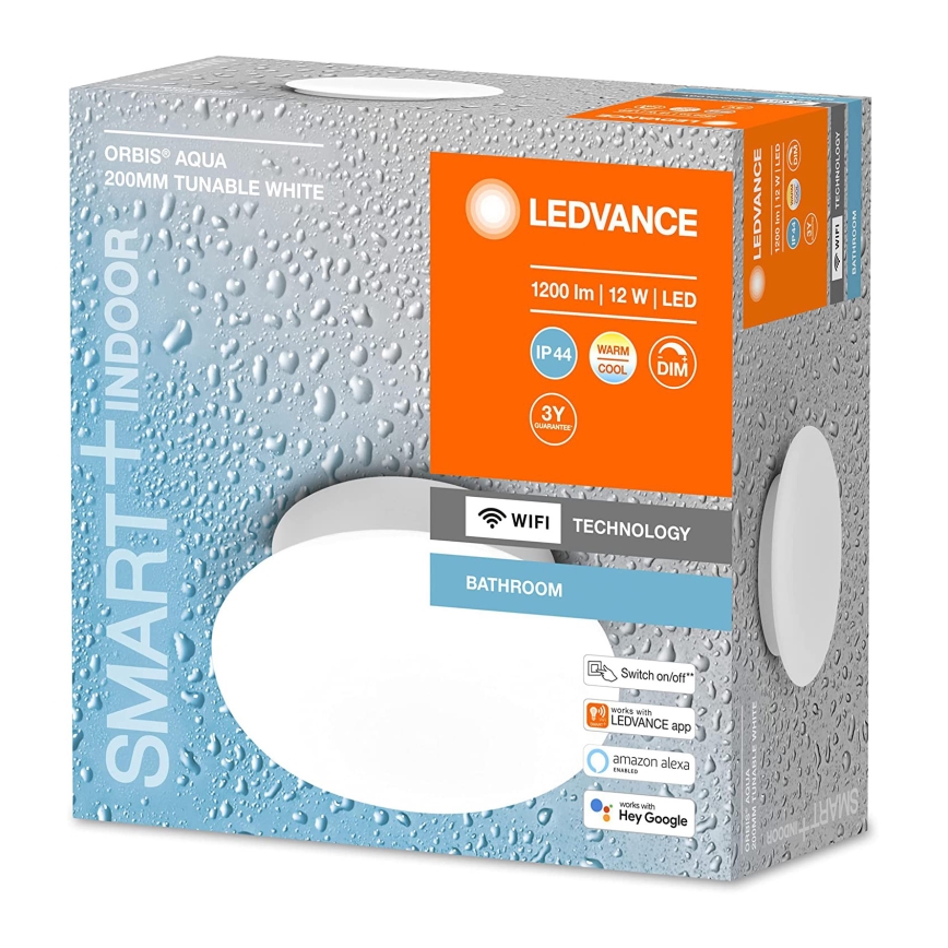 Ledvance - LED Himmennettävä kylpyhuoneen valo SMART+ AQUA LED/12W/230V 3000-6500K IP44 Wi-Fi