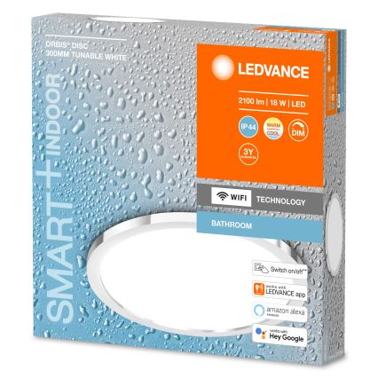 Ledvance - LED Himmennettävä kylpyhuonevalaisin SMART+ DISC LED/18W/230V 3000-6500K Wi-Fi