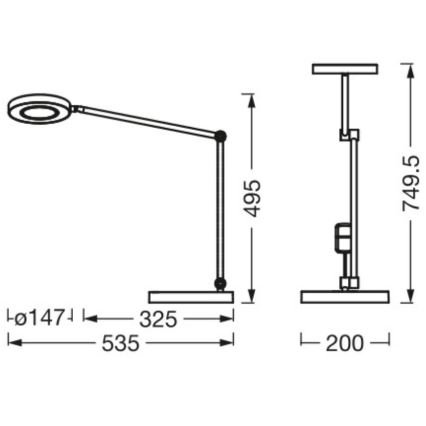 Ledvance - Himmennettävä LED-kosketuspöytävalaisin SUN@HOME LED/20W/230V 2200-5000K CRI 95 Wi-Fi