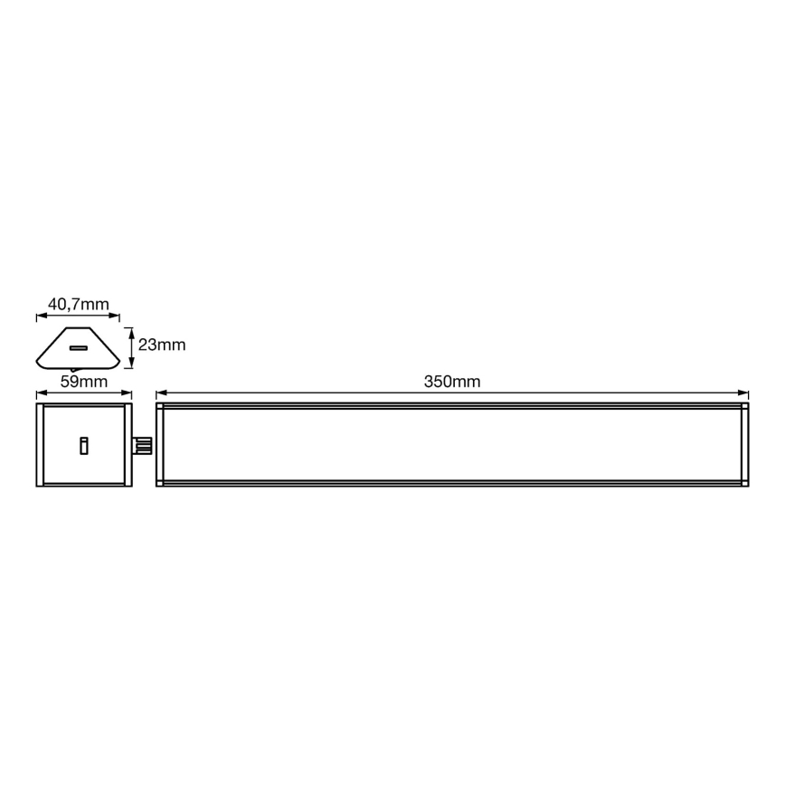 Ledvance - LED-himmennettävä listavalaisin anturilla CORNER LED / 5W / 230V