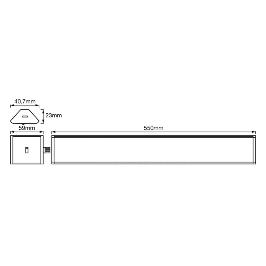 Ledvance - LED-himmennettävä listavalaisin anturilla CORNER LED / 8W / 230V