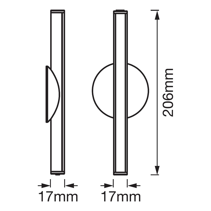 Ledvance - LED-himmennettävä peilivalo LEDSTIXX LED / 2W / Li-Ion IP44 CRI 90