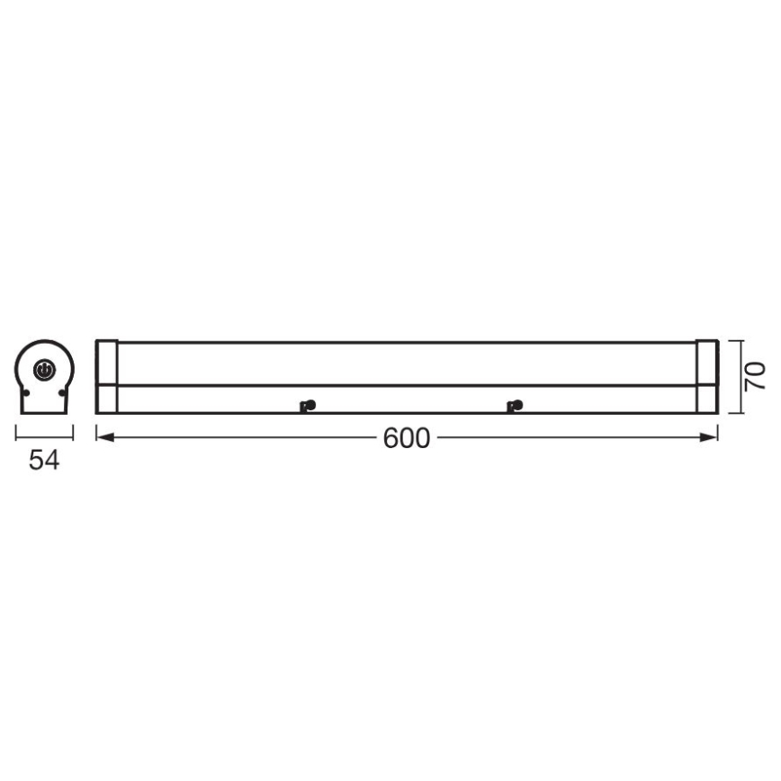 Ledvance - LED Himmennettävä kosketus peili valaistus ORBIS TUBE LED/12W/230V 60 cm 3000/4000K IP44