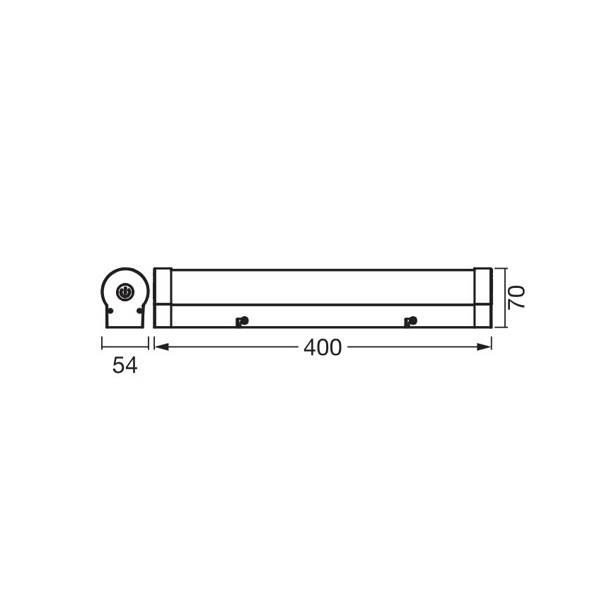 Ledvance - LED Himmennettävä kosketus peili valaistus ORBIS TUBE LED/9W/230V 40 cm 3000/4000K IP44