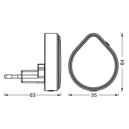 Ledvance - LED Himmennettävä pistorasiavalo LUNETTA LED/0,5W/230V