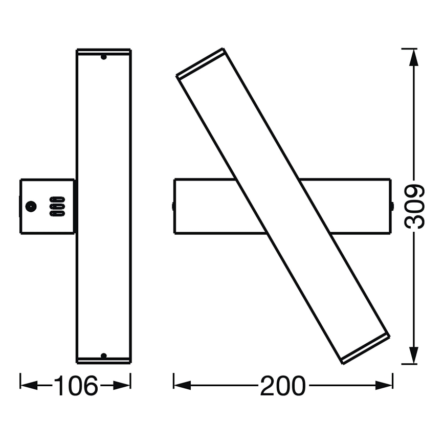 Ledvance - LED Himmennettävä seinävalo SMART+ CROSS 2xLED/6W/230V 3000-6500K Wi-Fi