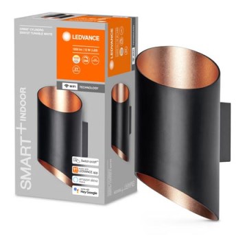 Ledvance - LED Himmennettävä seinävalo SMART+ CYLINDRO LED/12W/230V 3000-6500K Wi-Fi musta