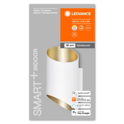 Ledvance - LED Himmennettävä seinävalo SMART+ CYLINDRO LED/12W/230V 3000-6500K Wi-Fi valkoinen