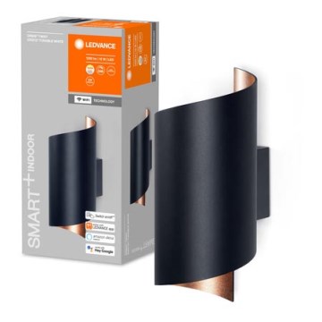Ledvance - LED Himmennettävä seinävalo SMART+ TWIST LED/12W/230V 3000-6500K Wi-Fi musta