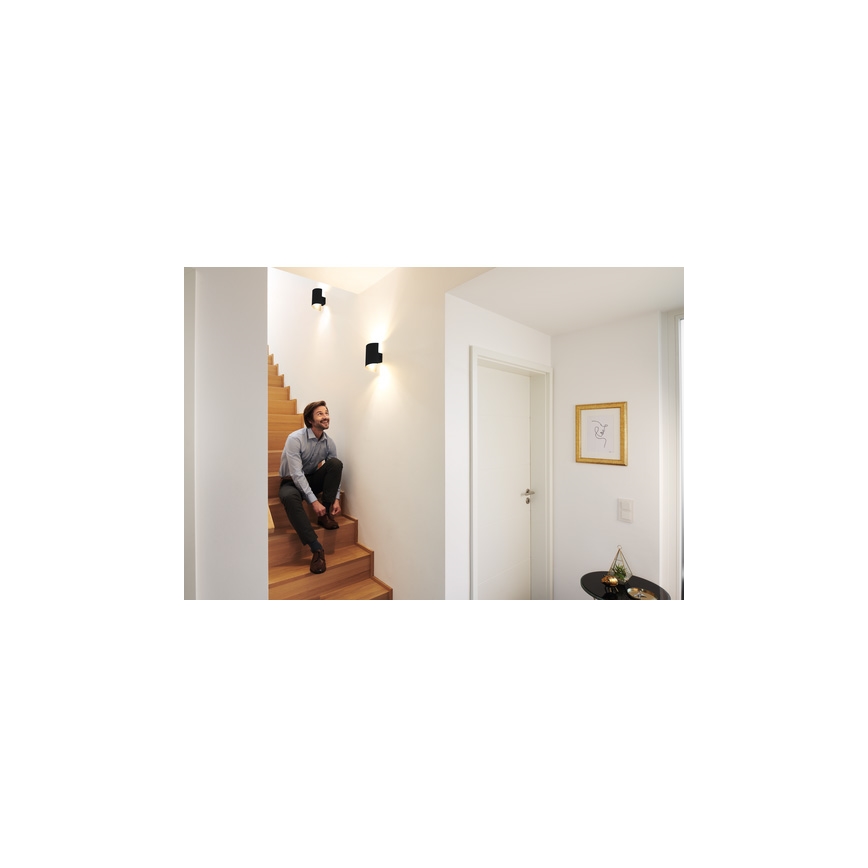 Ledvance - LED Himmennettävä seinävalo SMART+ TWIST LED/12W/230V 3000-6500K Wi-Fi musta