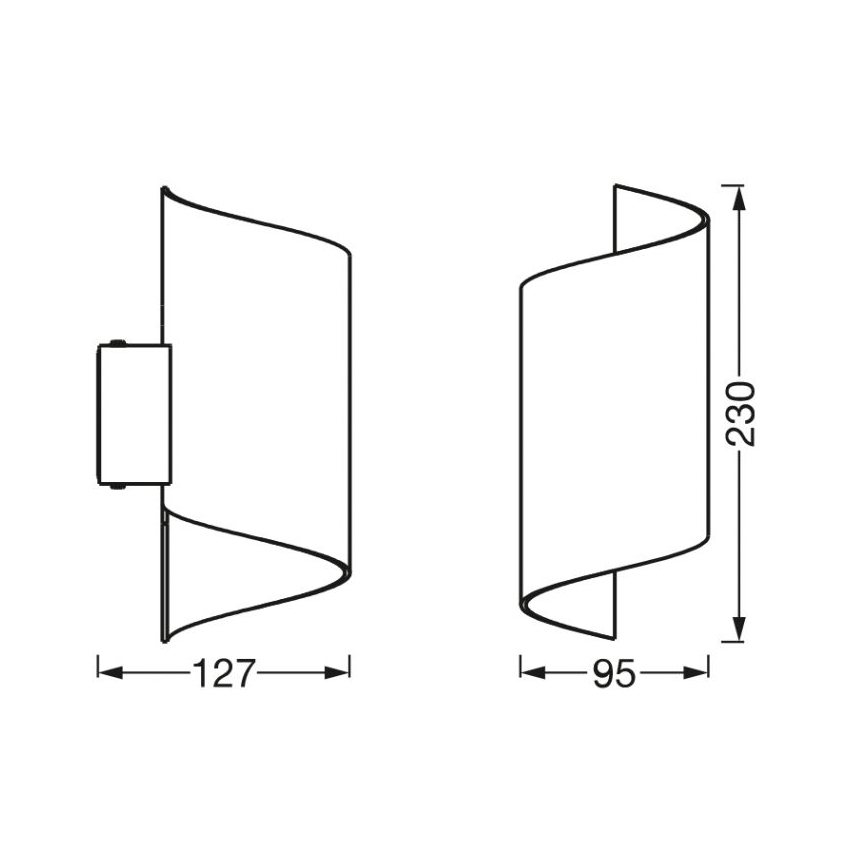 Ledvance - LED Himmennettävä seinävalo SMART+ TWIST LED/12W/230V 3000-6500K Wi-Fi musta